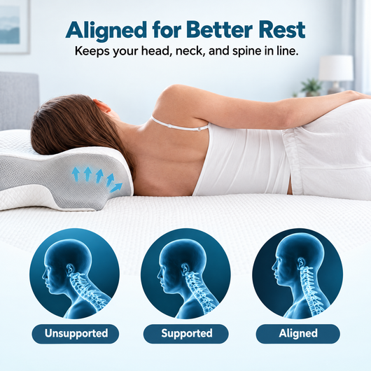 Cellnce Sleep Cervical Memory Foam Pillow | Ergonomic Contour Support